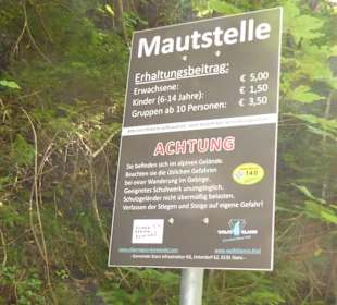 Wolfsklamm - Hinweistafel