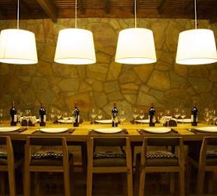 The table beautifully set 