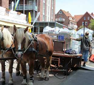 Pferdekutschen sind die LKWs