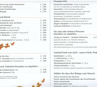 Speisekarte