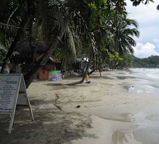Strand bei Flut in Richtung Süden