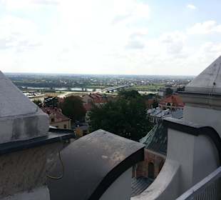 Widok z wieży widokowej Bramy Opatowskiej