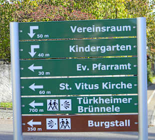 Wegweiser in Türkheim