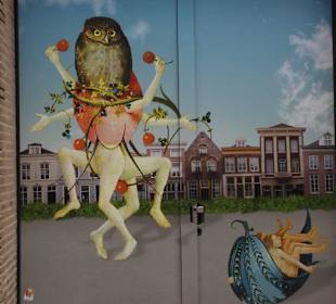 An einer Garagentür