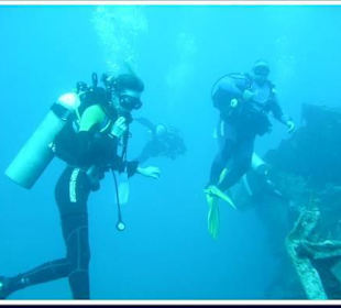 Tauchgang zum Wrack El Mina