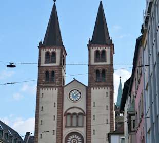 Blick von der Domstraße zum Dom St. Kilian