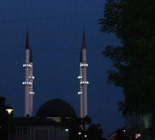 Moskee bij avond
