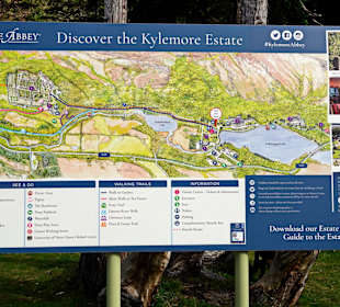 Schautafel rund um Kylemore Abbey