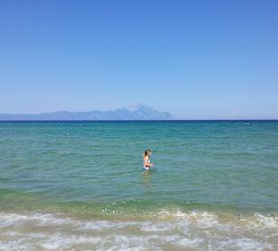 Sarti Strand 350 m vom Greenotel!