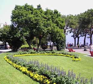 Park przy jeziorze w locarno