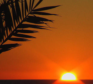 Spektakuläre Sonnenuntergänge an der Playa erleben