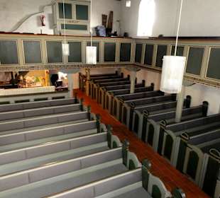 Blick von der Kanzel in die Kirche