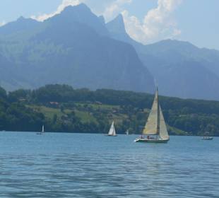 Blick auf das Stockhorn vom Thuner See