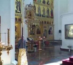 Jaroslawl Ikonenwand der Mariä-Entschlafens-Kath.