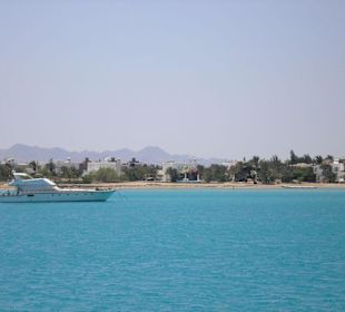Blick vom Boot auf El Gouna