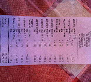 Günstige Rechnung für zwei Personen