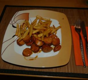 Currywurst (Hälfte der Portion)