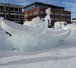 Eisskulpturen in Alta (Nordnorwegen)