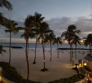 Bkick vom Restaurant auf den Strand Hilton Barbados Resort