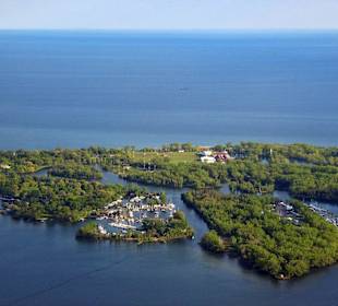 CN Tower, Ausblick Toronto Island.