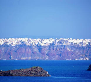 Santorin selbst im Bild Landschaft, Stadt