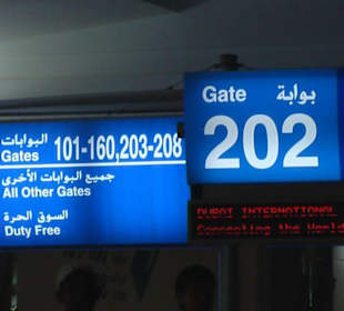 Abflug Gate 202