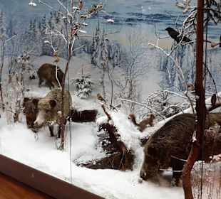 Diorama einer Winterlandschaft