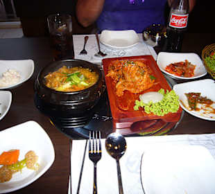 Kimchi und Fleisch