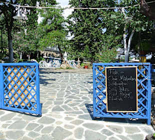 Eingang mit Tagesmenü