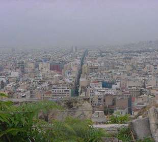 Aussicht von der Akropolis auf Athen 14.10.09