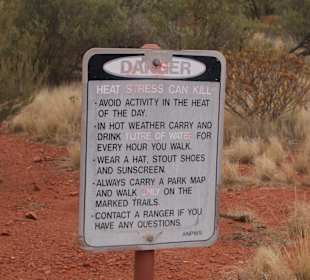 Warnschild am "Valley of the Winds"