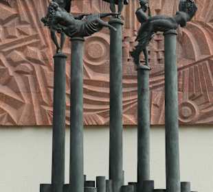 Die Figurengruppe Telemann und die 4 Temperamente