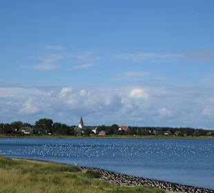 Blick auf das idyllische Friesendorf Nebel