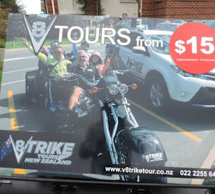 Ab 15 NZ Dollar ist eine Fahrt möglich