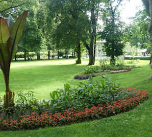 Unterwegs im Kurpark von Bad Mergentheim