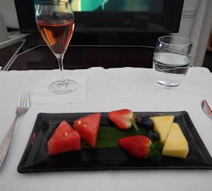 Qatar Airways, Menü Business Class