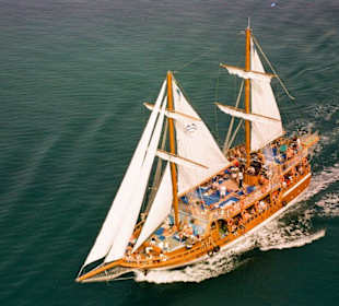 Unsere Segelschiff mit Glassboden