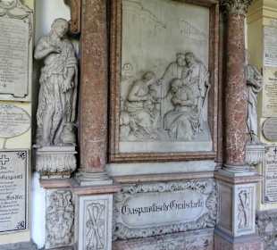 In den Gruftarkaden des Sebastiansfriedhofes