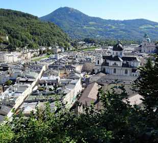 Blick von der Stadtalm-Terrasse auf die Altstadt