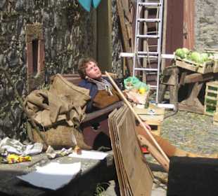 Dreharbeiten auf dem Schloss Braunfels.