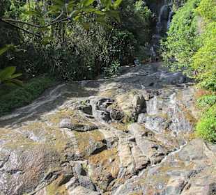 Auf dem Rückweg: Wasserfalls 2 von weiter unten