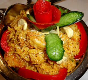 "Jinga Biryani" - Scampis in Basmati-Reis