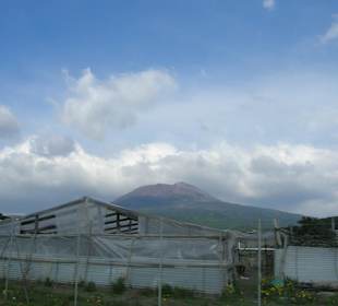 Il Vesuvio da lontano prima della risalita