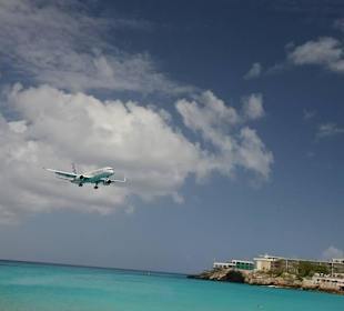 Ankommendes Flugzeug