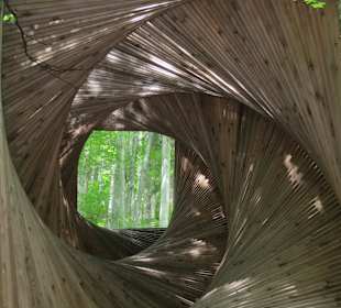 Holzkunst im Val di Sella (Artesella)
