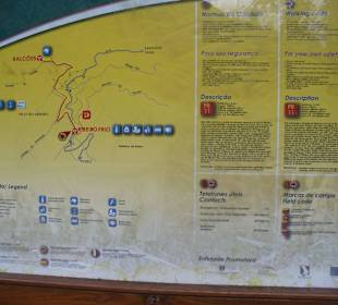 Wanderkarte "Balcoes" in Ribeiro Frio