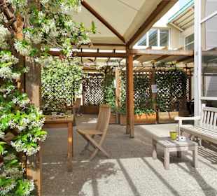 Der Raucherbereich in der Abflugebene