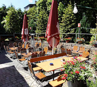 Blick in den Biergarten