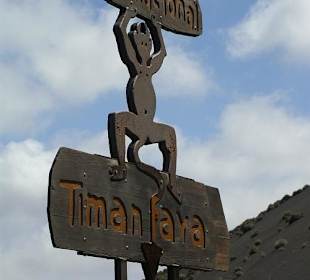 Schild zum Timanfaya Nationalpark