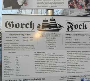 Hinweistafel Gorch Fock